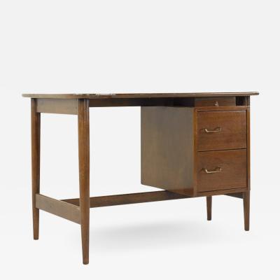 Merton Gershun Merton Gershun for American of Martinsville Mid Century Walnut Curved Top Desk