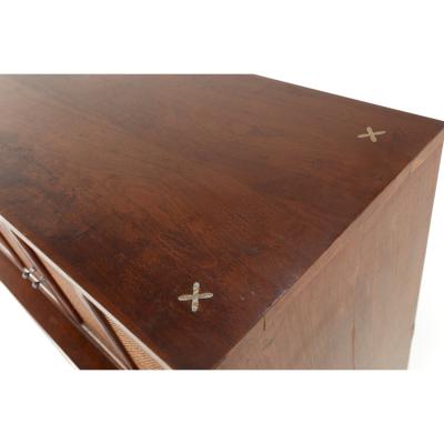 Merton Gershun Merton Gershun for American of Martinsville Mid Century X Inlay 9 Drawer Dresser