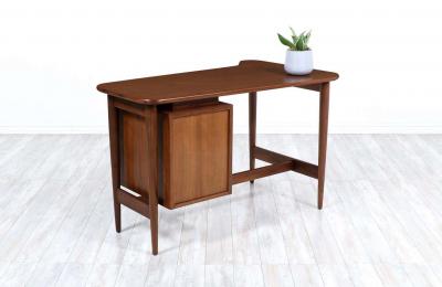 Merton Gershun Merton L Gershun Walnut Writing Desk for American of Martinsville