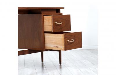 Merton Gershun Merton L Gershun Walnut Writing Desk for American of Martinsville