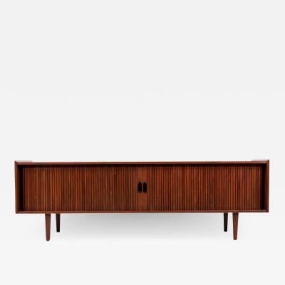 Merton Gershun Vintage Merton L Gershun Tambour Door Walnut Credenza for Dillingham