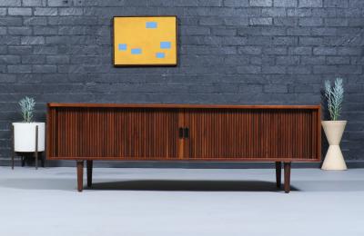 Merton L Gershun Low Tambour Door Credenza for Dillingham