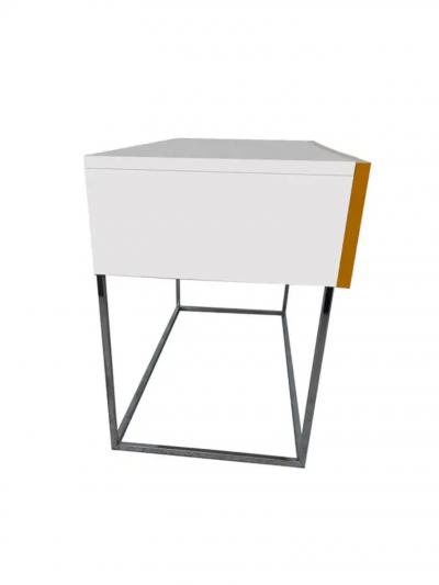 Mesa Console with chrome base and 2 drawers