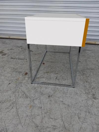 Mesa Console with chrome base and 2 drawers