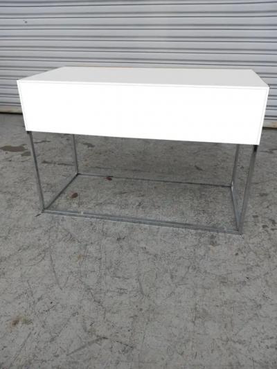 Mesa Console with chrome base and 2 drawers