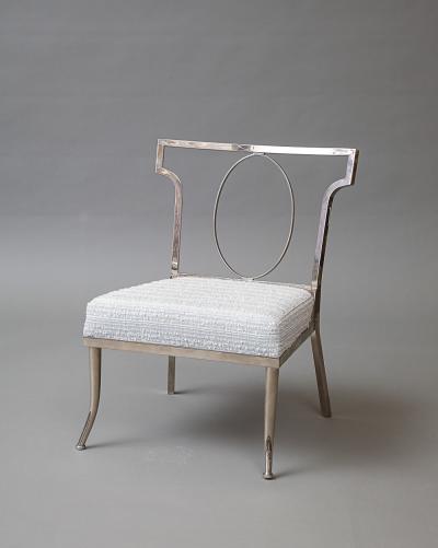 Metal Chair with Upholstered Seat