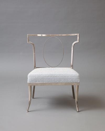 Metal Chair with Upholstered Seat