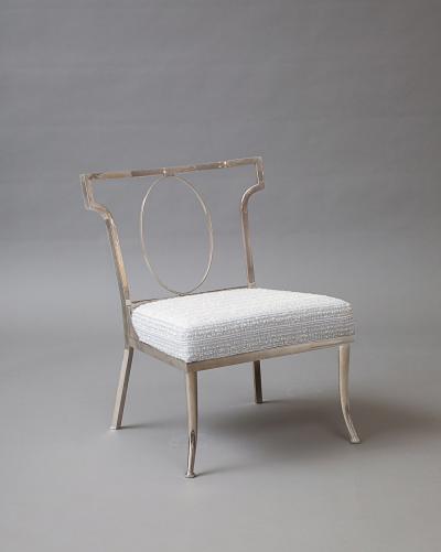 Metal Chair with Upholstered Seat