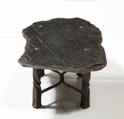 Metal Frame and Stone Top Coffee Table France c 1960