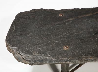 Metal Frame and Stone Top Coffee Table France c 1960