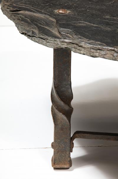 Metal Frame and Stone Top Coffee Table France c 1960