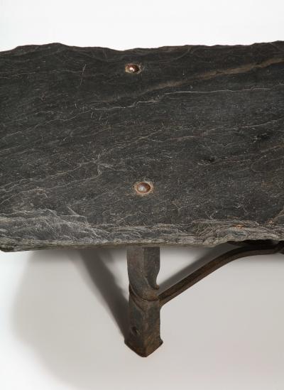 Metal Frame and Stone Top Coffee Table France c 1960