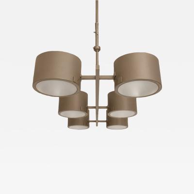Metal Gray Stilnovo Lelli Style Sputnik Chandelier Italian 6 Arms