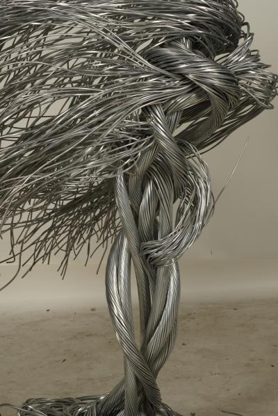 Metal Wire Abstract Sculpture