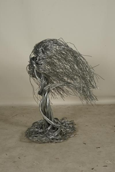 Metal Wire Abstract Sculpture