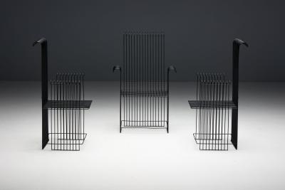 Metal Wire Modernist Garden Set France 1970s