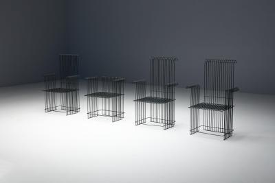 Metal Wire Modernist Garden Set France 1970s