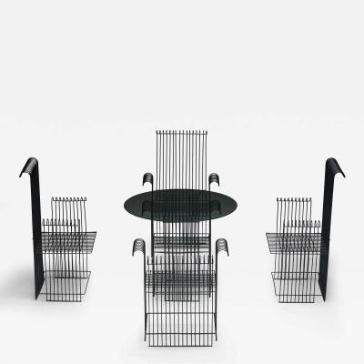 Metal Wire Modernist Garden Set France 1970s