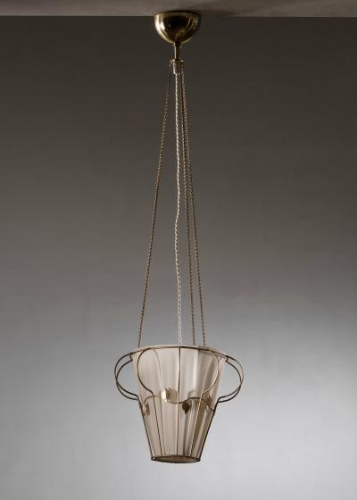 Metal and fabric pendant