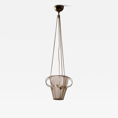 Metal and fabric pendant