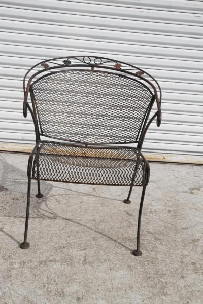 Metal patio table set