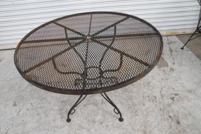 Metal patio table set