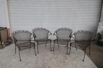 Metal patio table set