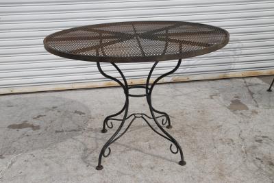 Metal patio table set