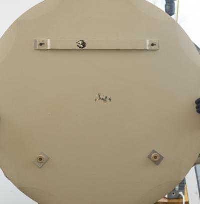 Metalvetro Galvorame Italian Mid Century Round Mirror by Metalvetro Galvorame