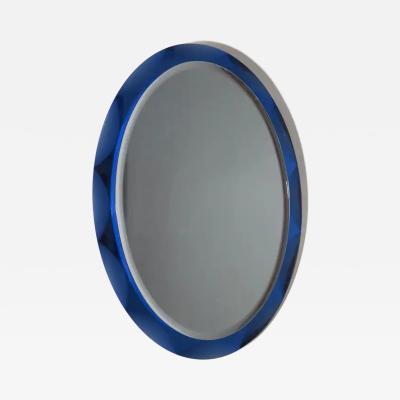 Metalvetro Galvorame Italian blue glass wall mirror by MetalVetro Label