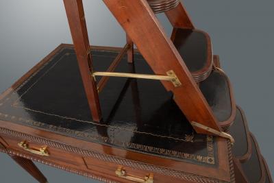 Metamorphic library table with steps