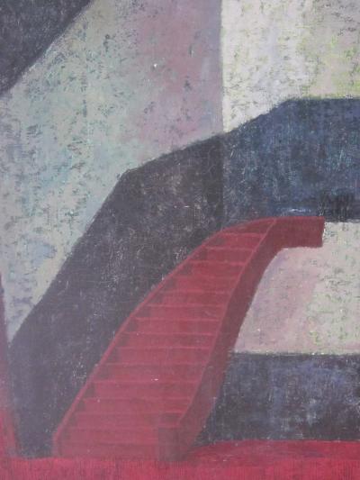 Metaphysical Painting by Roger Hullaert Belgium 1932 1988