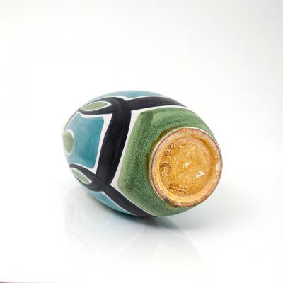 Mette Doller METTE DOLLER IVAR ERICSSON LARGE HAND DECORATED VASE for Hoganas Sweden