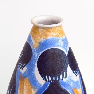 Mette Doller Mette Doller Large Hand Decorated Vase with 3 women for Hoganas Sweden