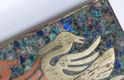 Mexican Modernist Mix Metals Tray Box by Los Castillos