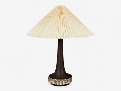 Michael Andersen S n Brown Stoneware Large Table Lamp Denmark 1960s