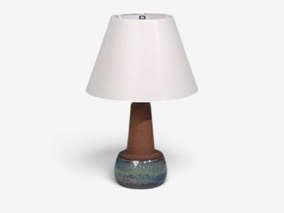 Michael Andersen S n Table Lamp Brown and Blue Stoneware Denmark 1960s