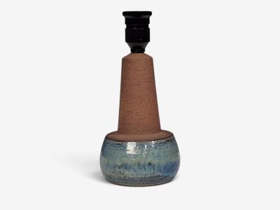 Michael Andersen S n Table Lamp Brown and Blue Stoneware Denmark 1960s