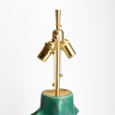 Michael Andersen Son KNUD BASSE FOR MICHAEL ANDERSEN SON ROSE THORN LAMP IN GREEN GLAZE