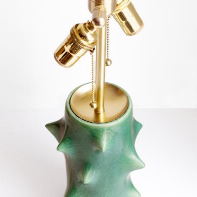 Michael Andersen Son KNUD BASSE FOR MICHAEL ANDERSEN SON ROSE THORN LAMP IN GREEN GLAZE