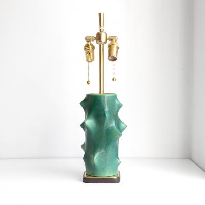 Michael Andersen Son KNUD BASSE FOR MICHAEL ANDERSEN SON ROSE THORN LAMP IN GREEN GLAZE