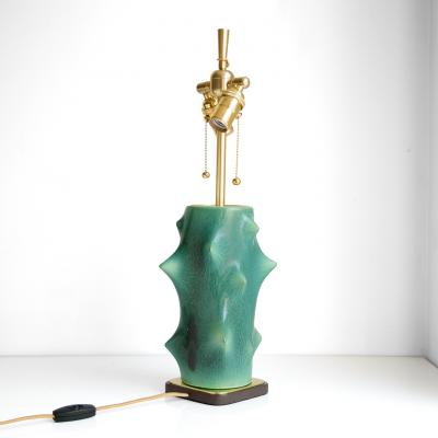 Michael Andersen Son KNUD BASSE FOR MICHAEL ANDERSEN SON ROSE THORN LAMP IN GREEN GLAZE