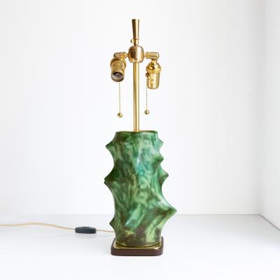 Michael Andersen Son KNUD BASSE FOR MICHAEL ANDERSEN SON ROSE THORN LAMP IN MOTTLED GREEN GLAZE