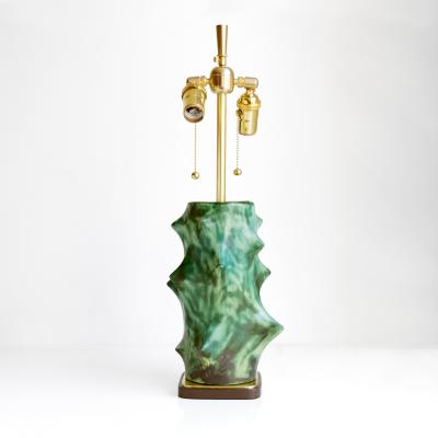 Michael Andersen Son KNUD BASSE FOR MICHAEL ANDERSEN SON ROSE THORN LAMP IN MOTTLED GREEN GLAZE