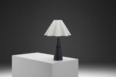 Michael Andersen Son Matte Glazed Ceramic Table Lamp by Michael Andersen S n Denmark 1950s