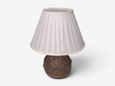 Michael Andersen Son Table Lamp Brown Stoneware Denmark 1960s