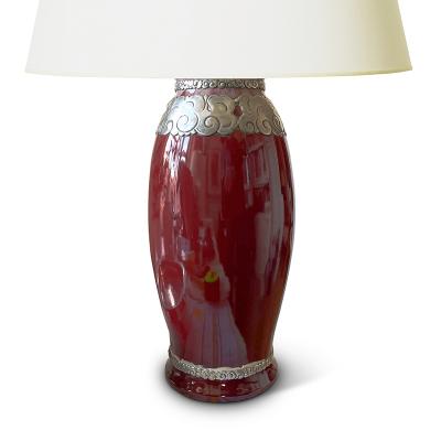 Michael Andersen Sons Large Art Nouveau Table Lamp by Michael Andersen Sons