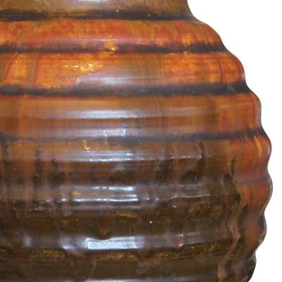 Michael Andersen Sons Table Lamp in Orange Brown Glaze by Michael Andersen Sons