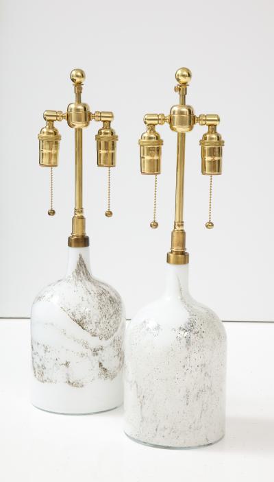 Michael Bang Michael Bang Holmegaard Pair of Glass Lamps 