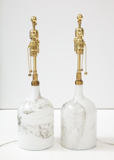 Michael Bang Michael Bang Holmegaard Pair of Glass Lamps 